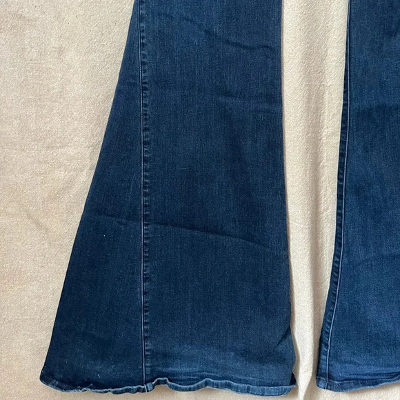 Just Black Denim High Rise Wide Leg Flare Bell Bottom Jeans Size 29 - Picture 9 of 14